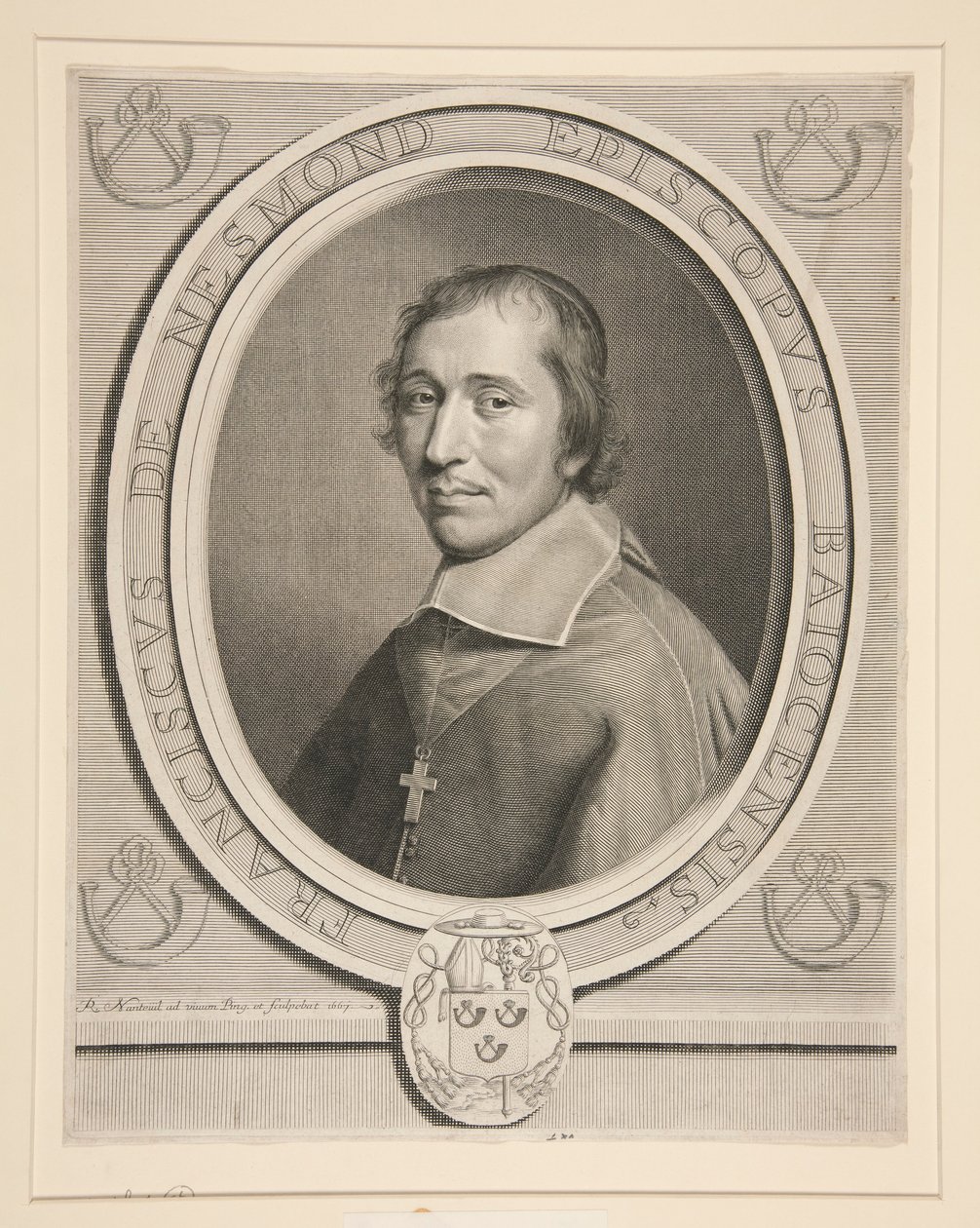 Porträtt av François-Théodore de Nesmond, president? Mortier au Parlement de Paris (huvuddomaren i Parisparlamentet) av Robert Nanteuil