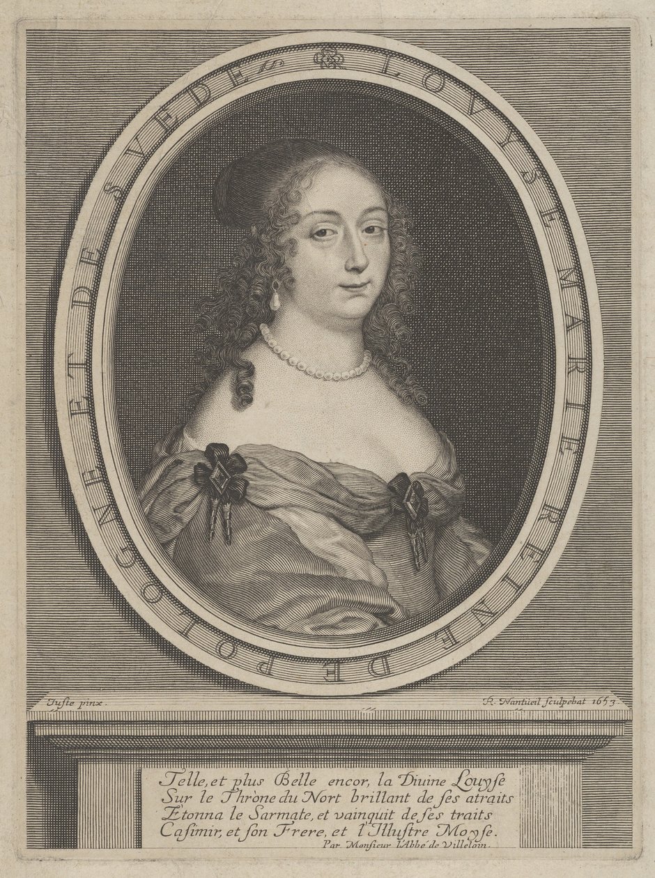 Porträtt av Louise Marie, drottning av Polen och Sverige av Robert Nanteuil