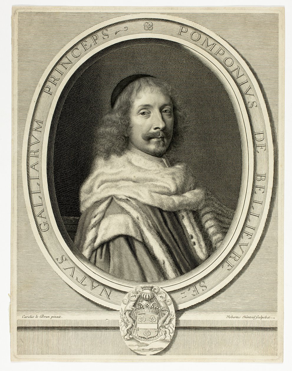 Porträtt av Pompone de Bellièvre av Robert Nanteuil