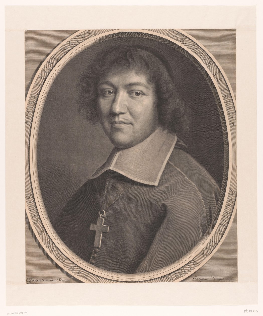 Porträtt av Charles-Maurice Le Tellier Därför att. Maur. Le Tellier (...) (titel på objekt) av Robert Nanteuil