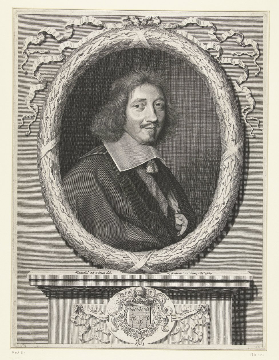 Porträtt av Michel Le Tellier av Robert Nanteuil