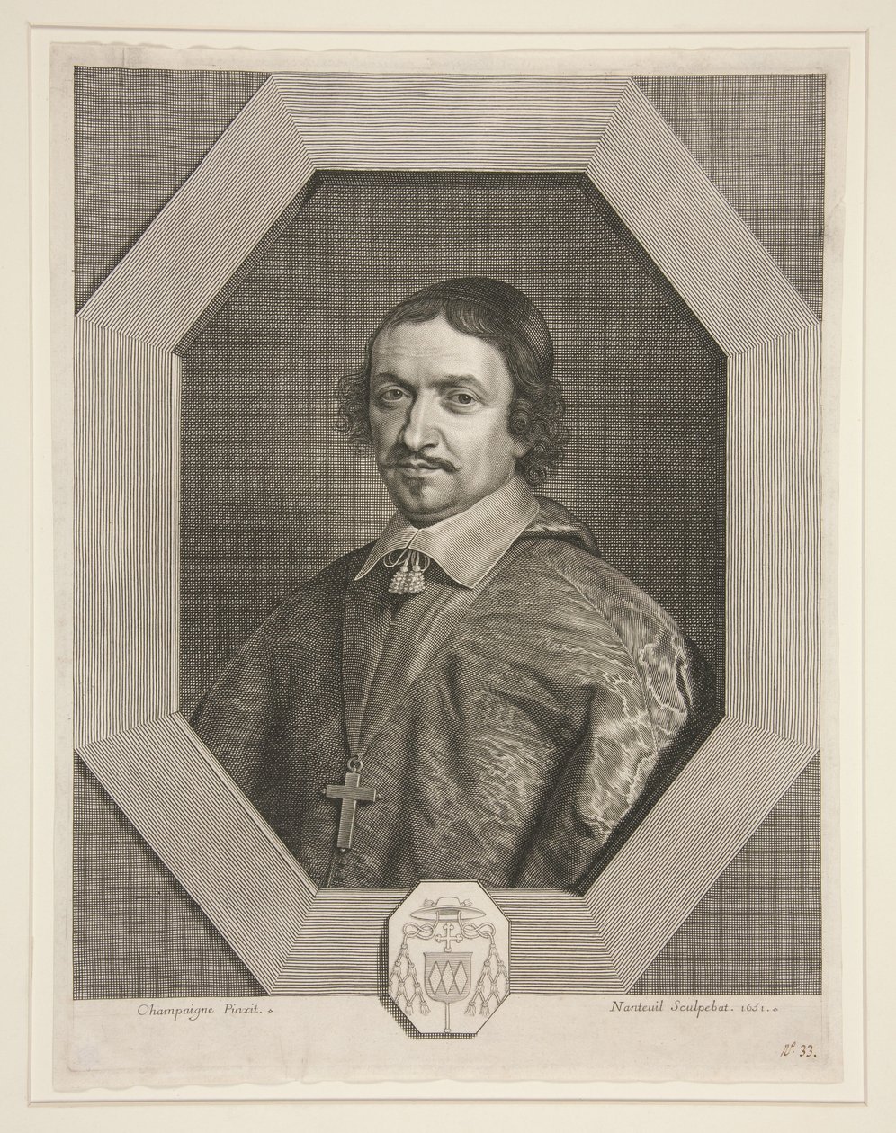Victor Le Bouthellier, ärkebiskop av Tours (1596-1670) av Robert Nanteuil