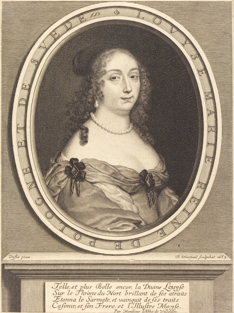Louis-Marie, drottning av Polen av Robert Nanteuil after Justus van Verus