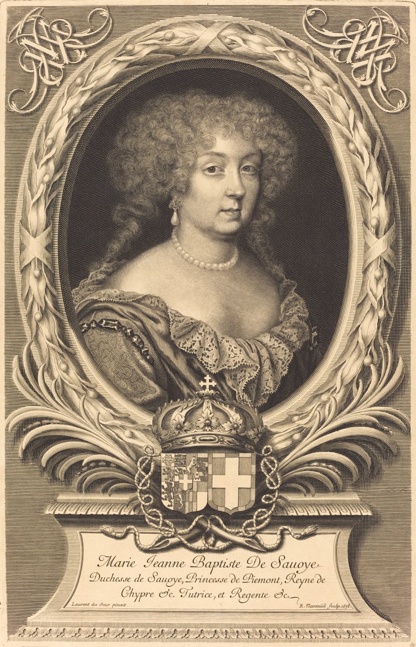 Marie-Jeanne-Baptiste, hertiginna av Savojen av Robert Nanteuil after Laurent Dufour