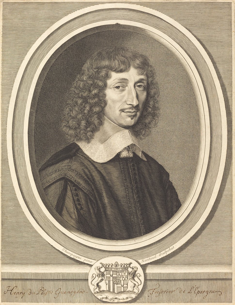 Henri de Guenegaud av Robert Nanteuil after Philippe de Champaigne
