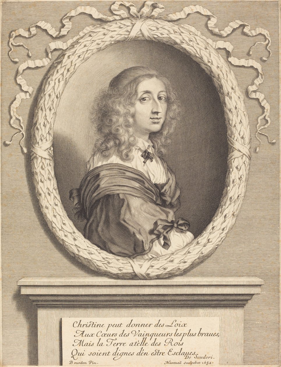 Christina, Sveriges drottning av Robert Nanteuil after Sébastien Bourdon