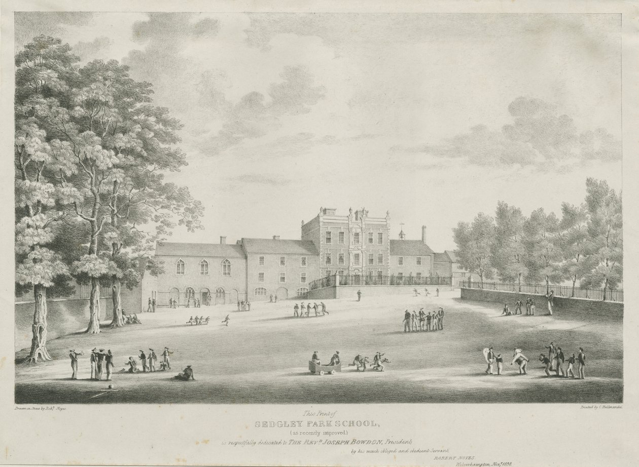 Sedgley Park School: gravyr, nov 1838 (tryck) av Robert Noyes