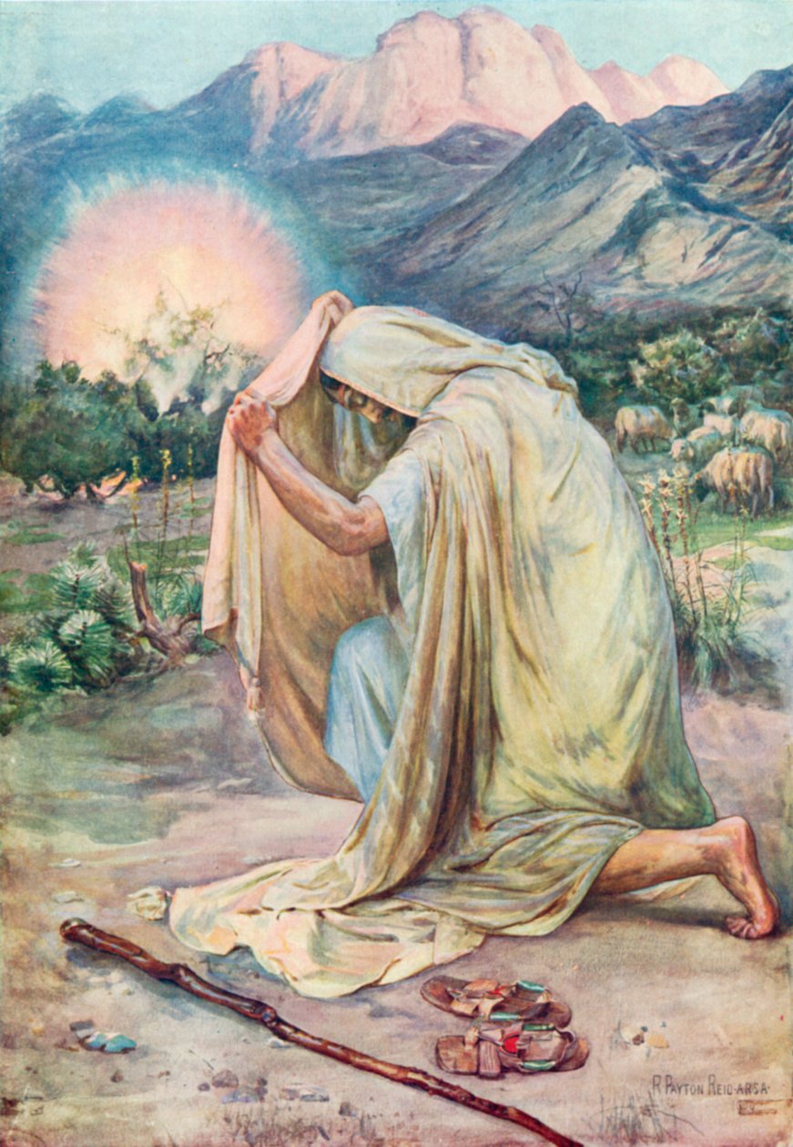Den brinnande busken (färglitografi) av Robert Payton Reid