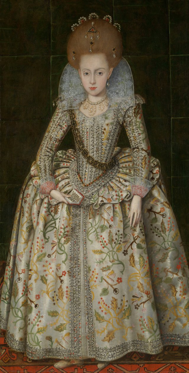 Prinsessan Elizabeth 1596-1662, senare drottning av Böhmen, ca. 1606. av Robert Peake I