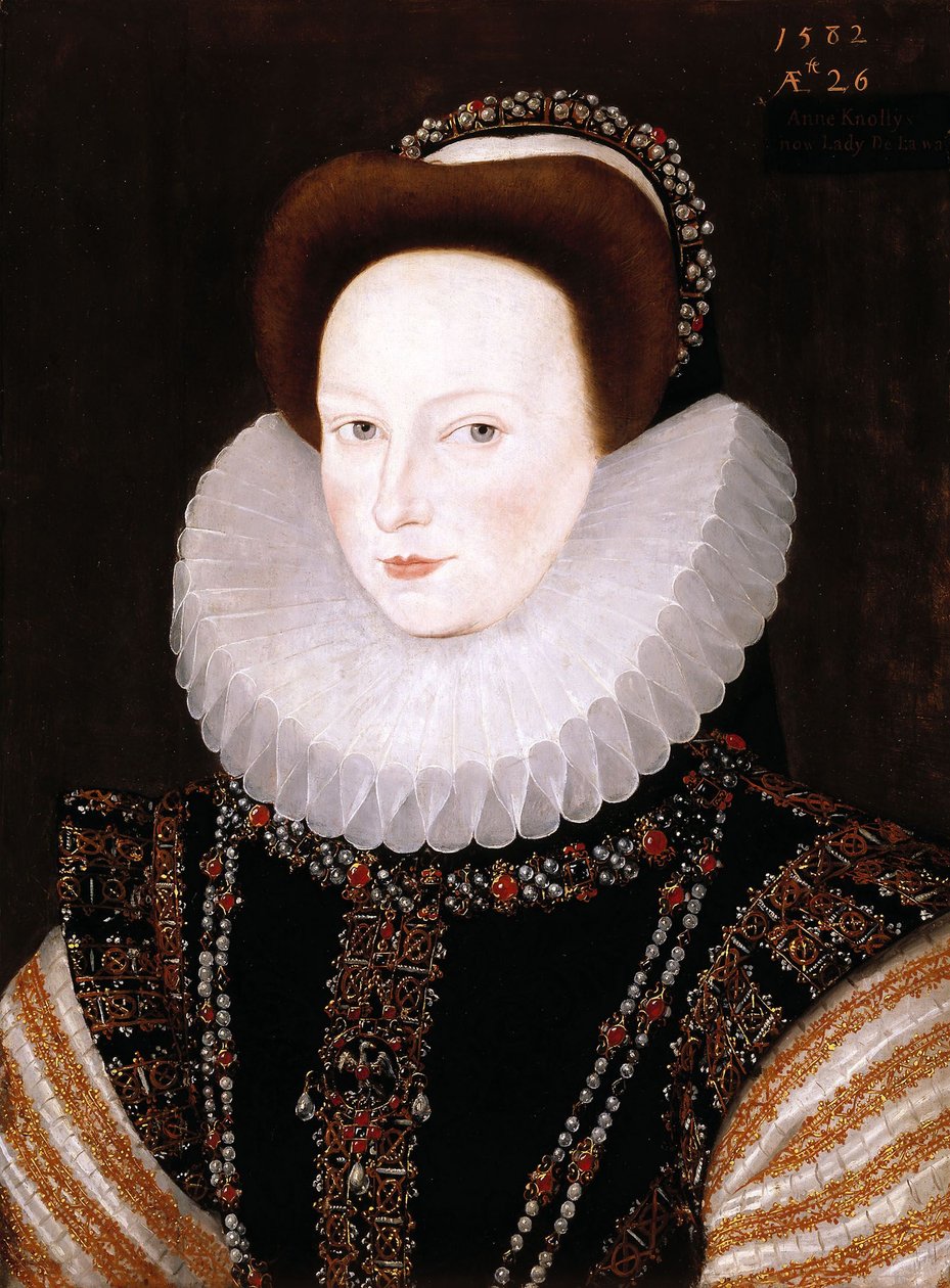 Porträtt av Anne Knollys av Robert Peake the elder