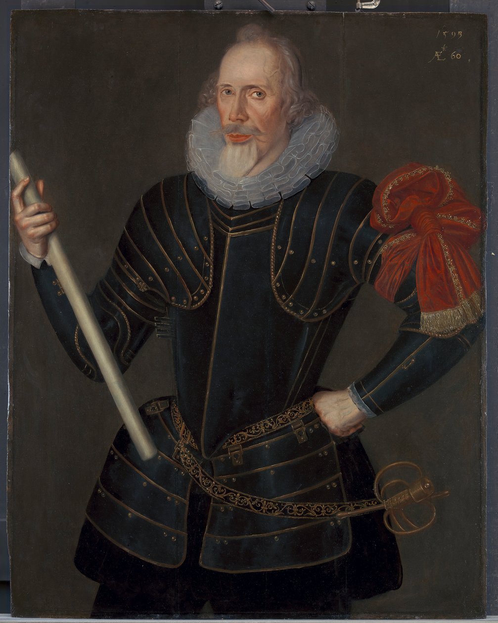 Porträtt av en man, möjligen Thomas Howard, tredje Viscount Bindon (ca 1539–1611) av Robert Peake the elder