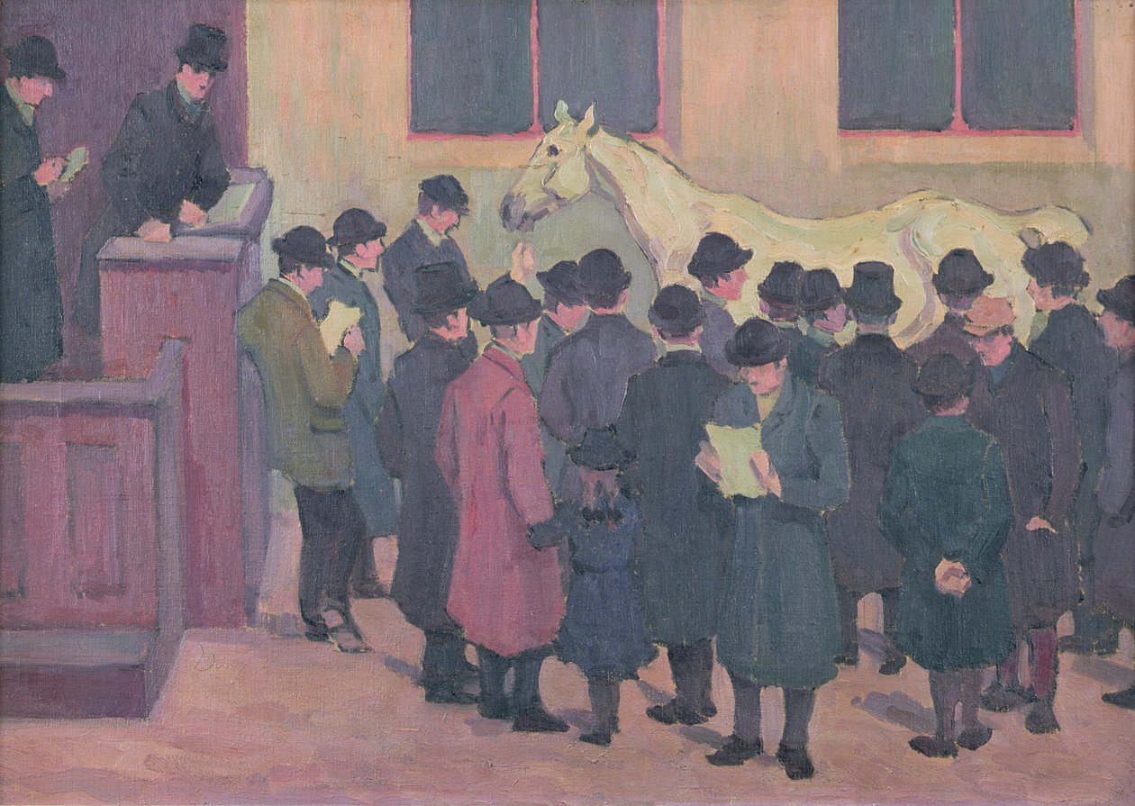 Hästförsäljning på Barbican (se även 10003) av Robert Polhill Bevan