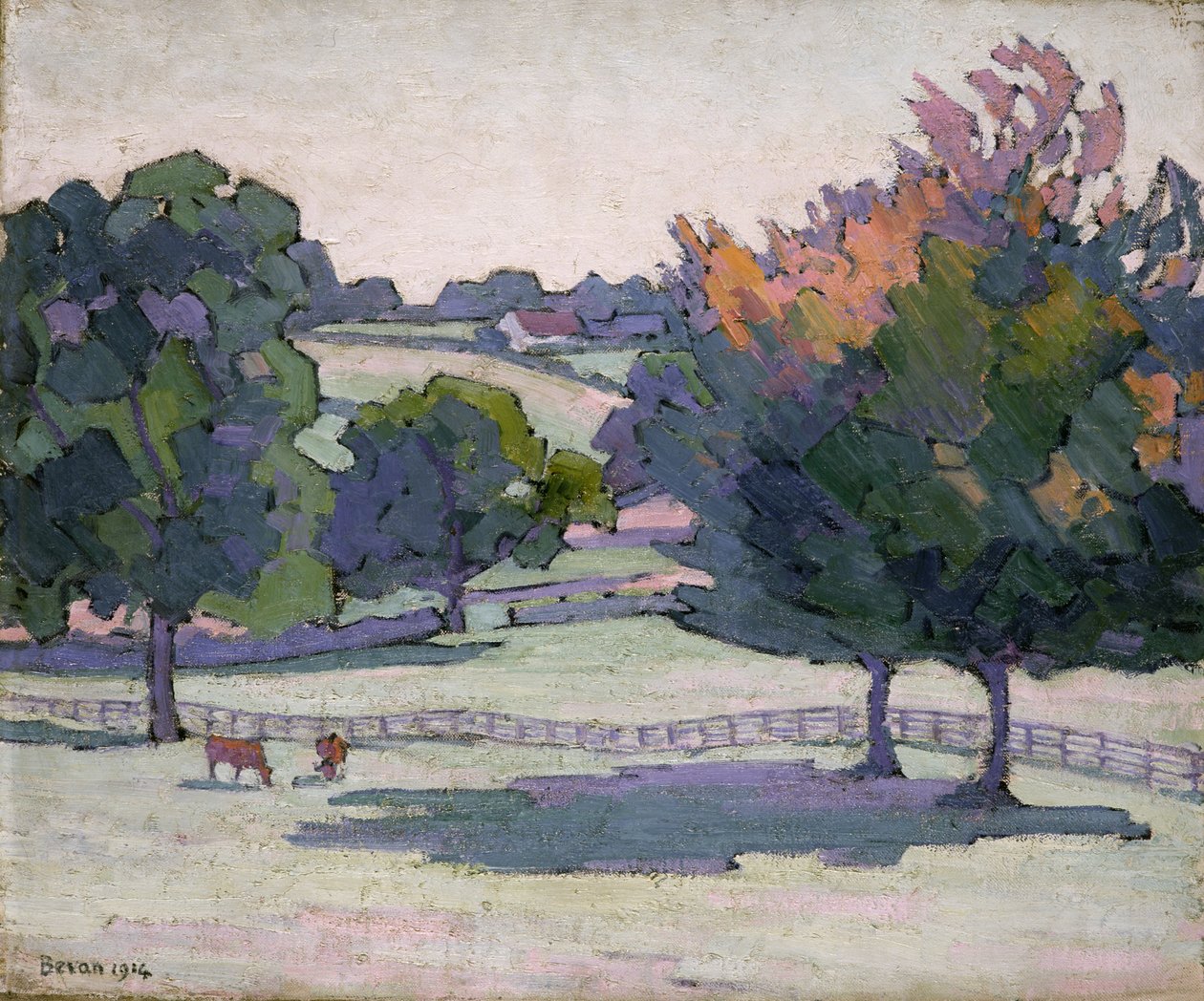 Lönnar vid Cuckfield, Sussex av Robert Polhill Bevan