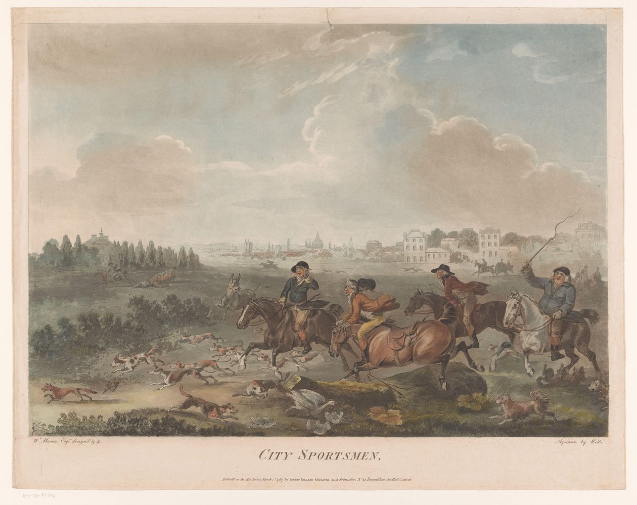 Kaotisk jakt med hundar City Sportsmen (titel på objekt) av Robert Pollard (I) (possibly)