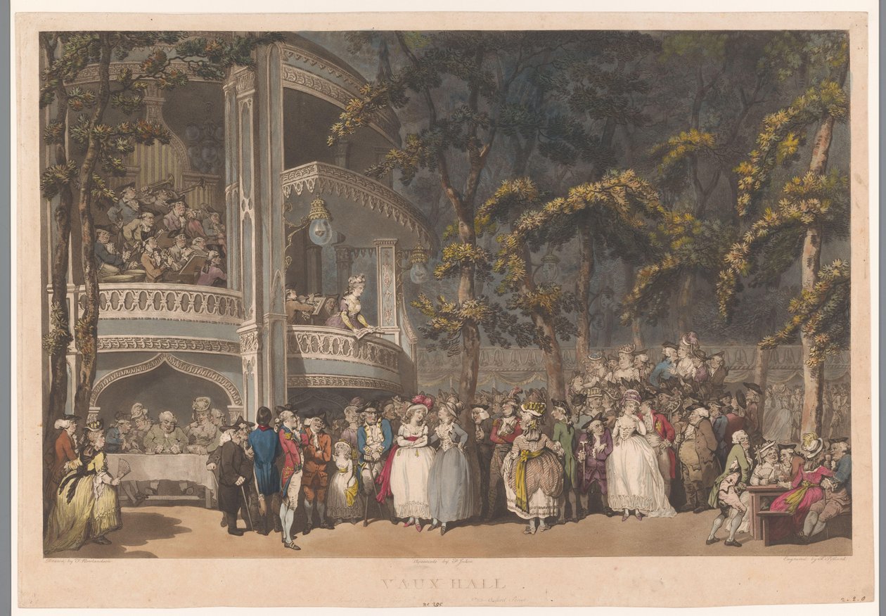 Vauxhall Gardens i London Vauxhall (titel på objekt) av Robert Pollard (I)