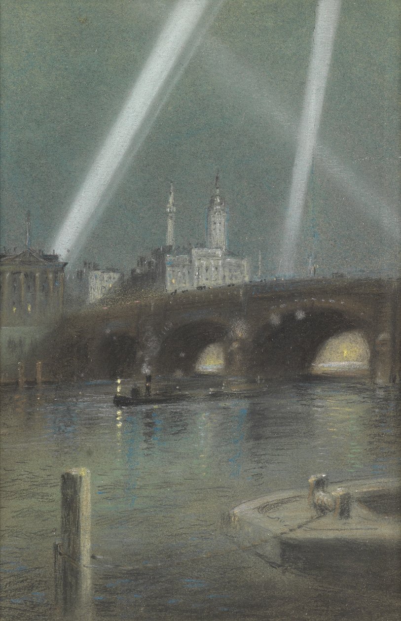 Krigssökljus över London Bridge av Robert Randoll