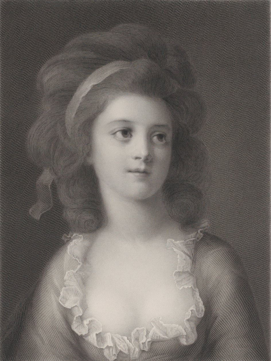 Halvlångt porträtt av Sophie eller Apollonia Helena Potocka som ung flicka, 1872 av Robert Reyher