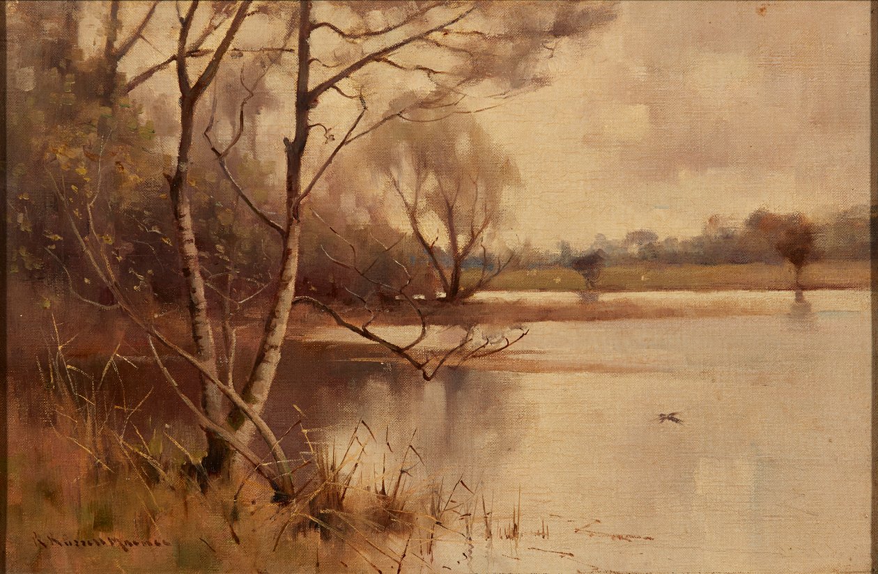 Silver Birch at the Lakeside (olja på duk) av Robert Russell MacNee