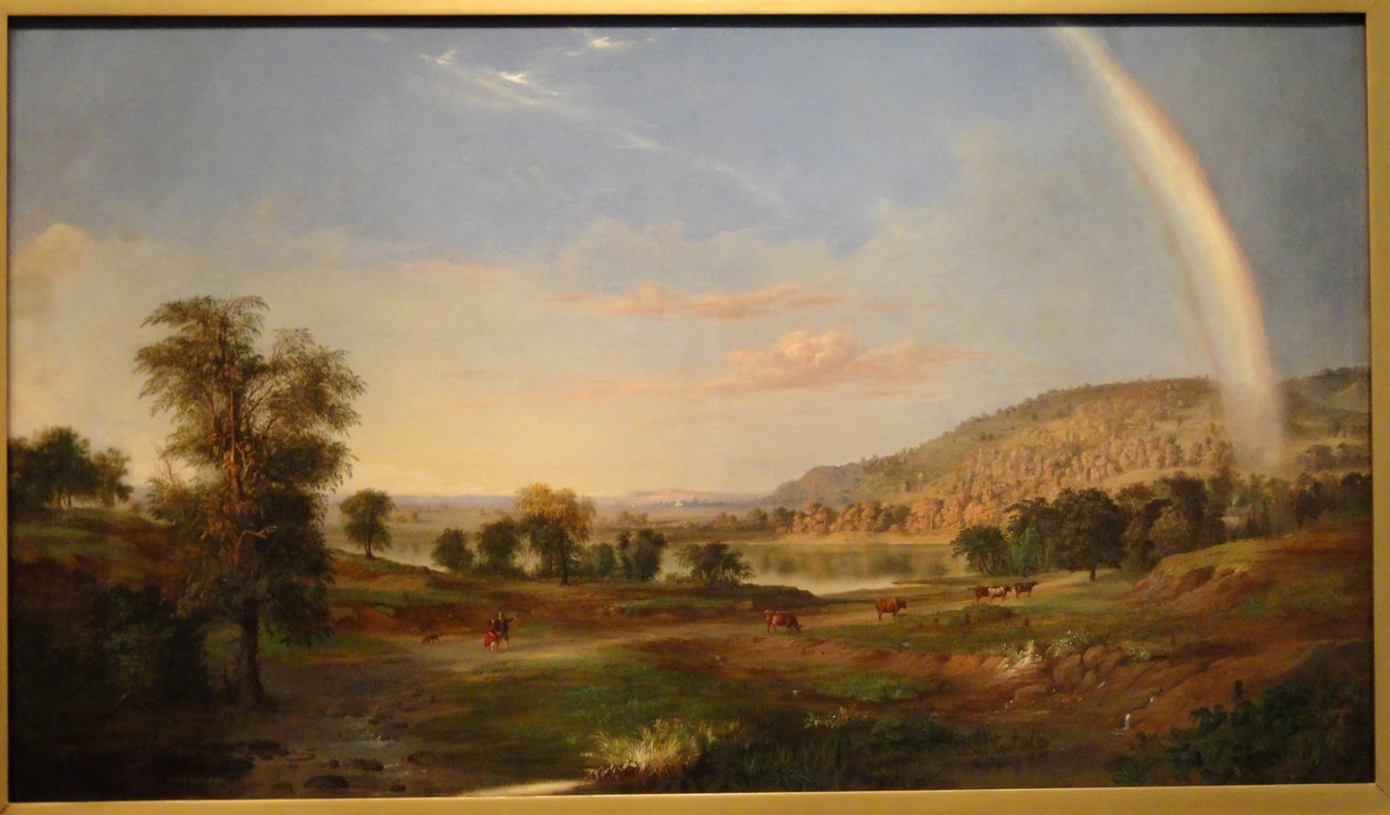 Landskap med regnbåge av Robert S. Duncanson