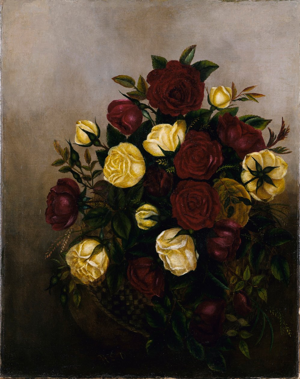 Stilla liv med rosor av Robert S. Duncanson