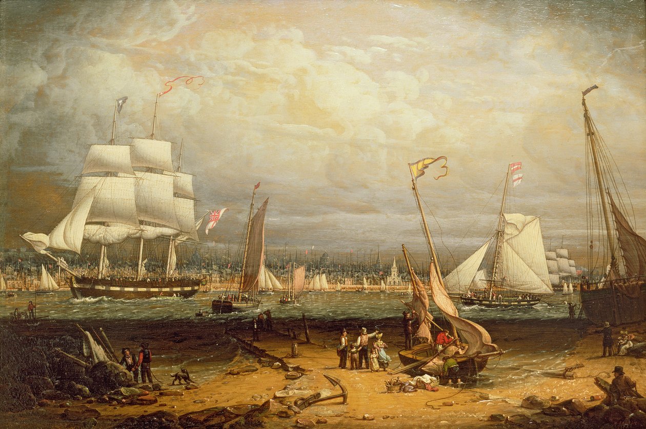 Liverpools hamn av Robert Salmon