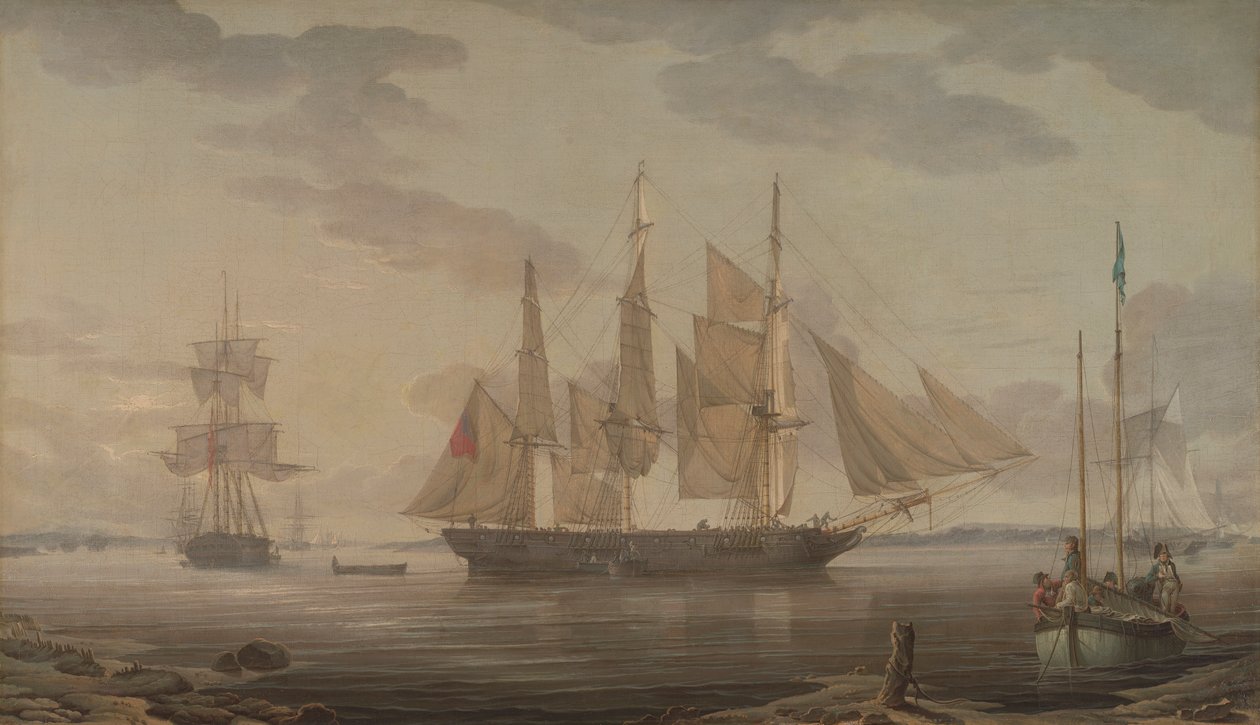Fartyg i hamn av Robert Salmon
