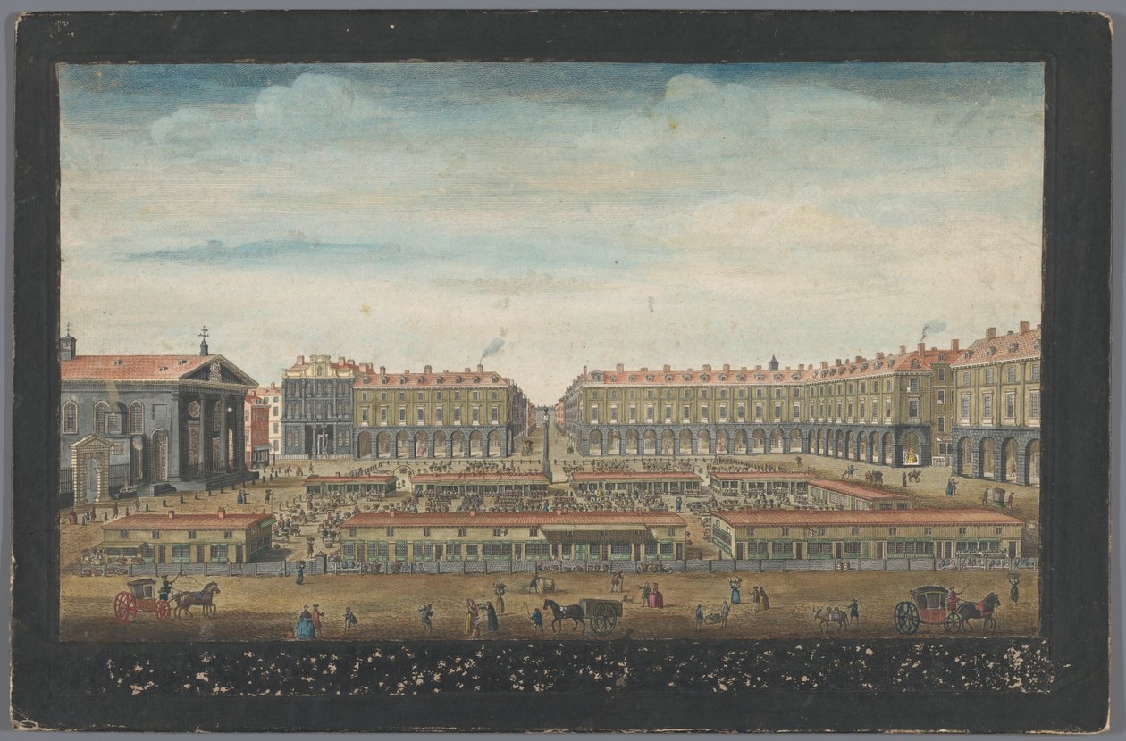 Vy över Covent Garden Market i London Utsikt över Covent Garden London (titel på objekt) London (serietitel) av Robert Sayer