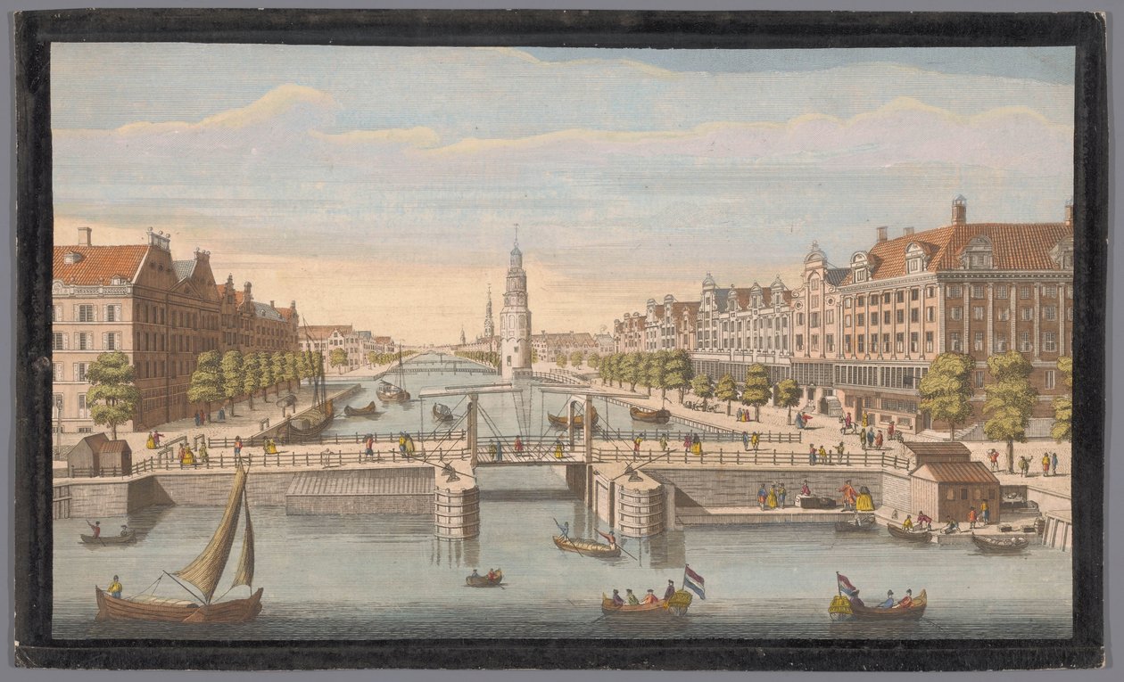 Vy över Oudeschans i Amsterdam sett från IJ En vy över Amsterdam tagen från den gamla vallen (titel på objekt) Holland (serietitel) av Robert Sayer
