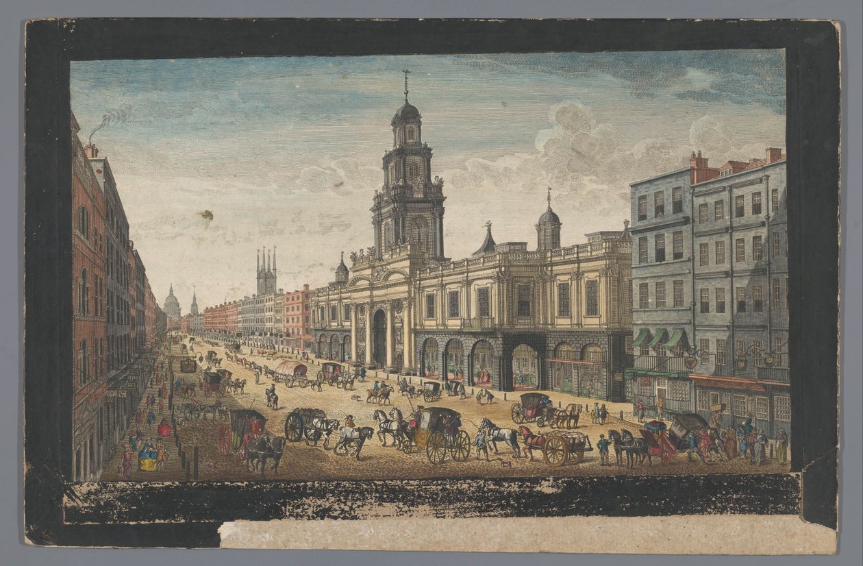 Utsikt över Royal Exchange i London En vy av Royal Exchange London (titel på objekt) London (serietitel) av Robert Sayer