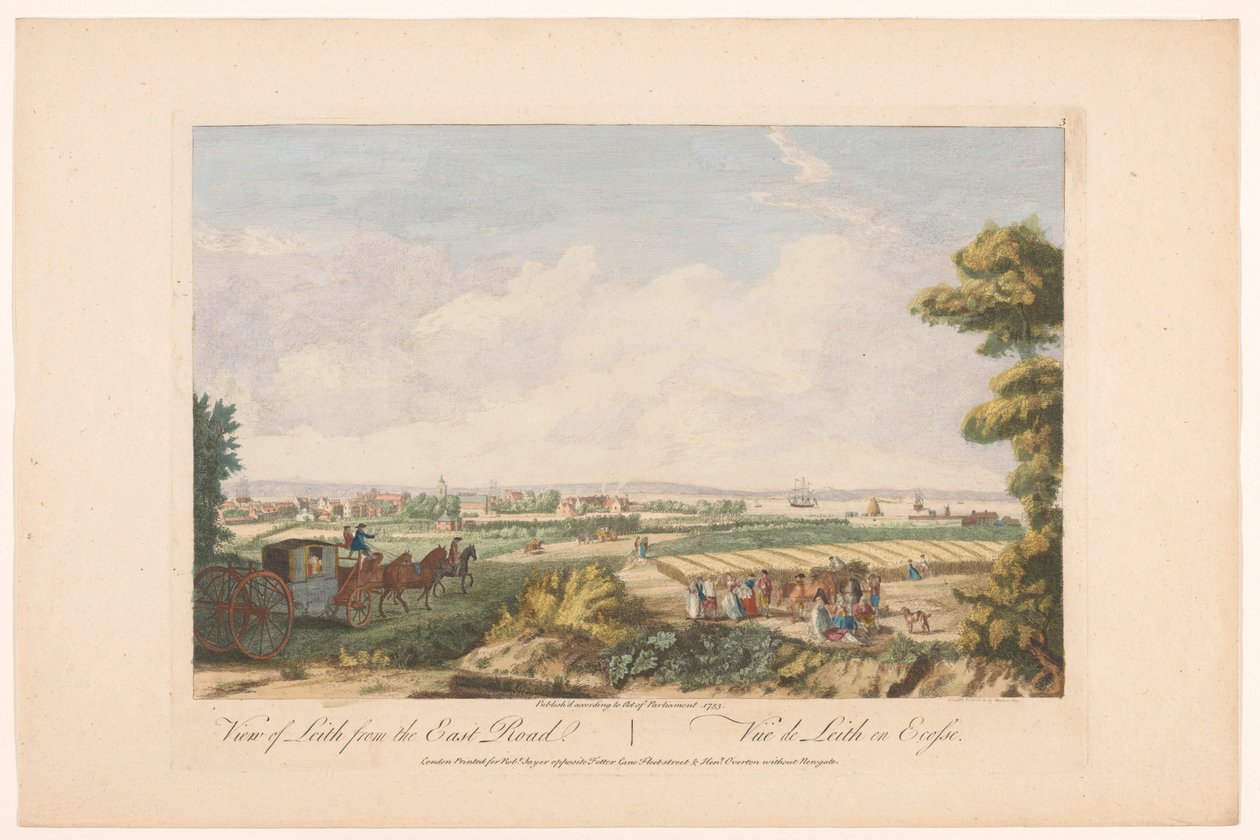 Utsikt över staden Leith Utsikt över Leith från den östra vägen (titel på objekt) Skottland (serietitel) av Robert Sayer