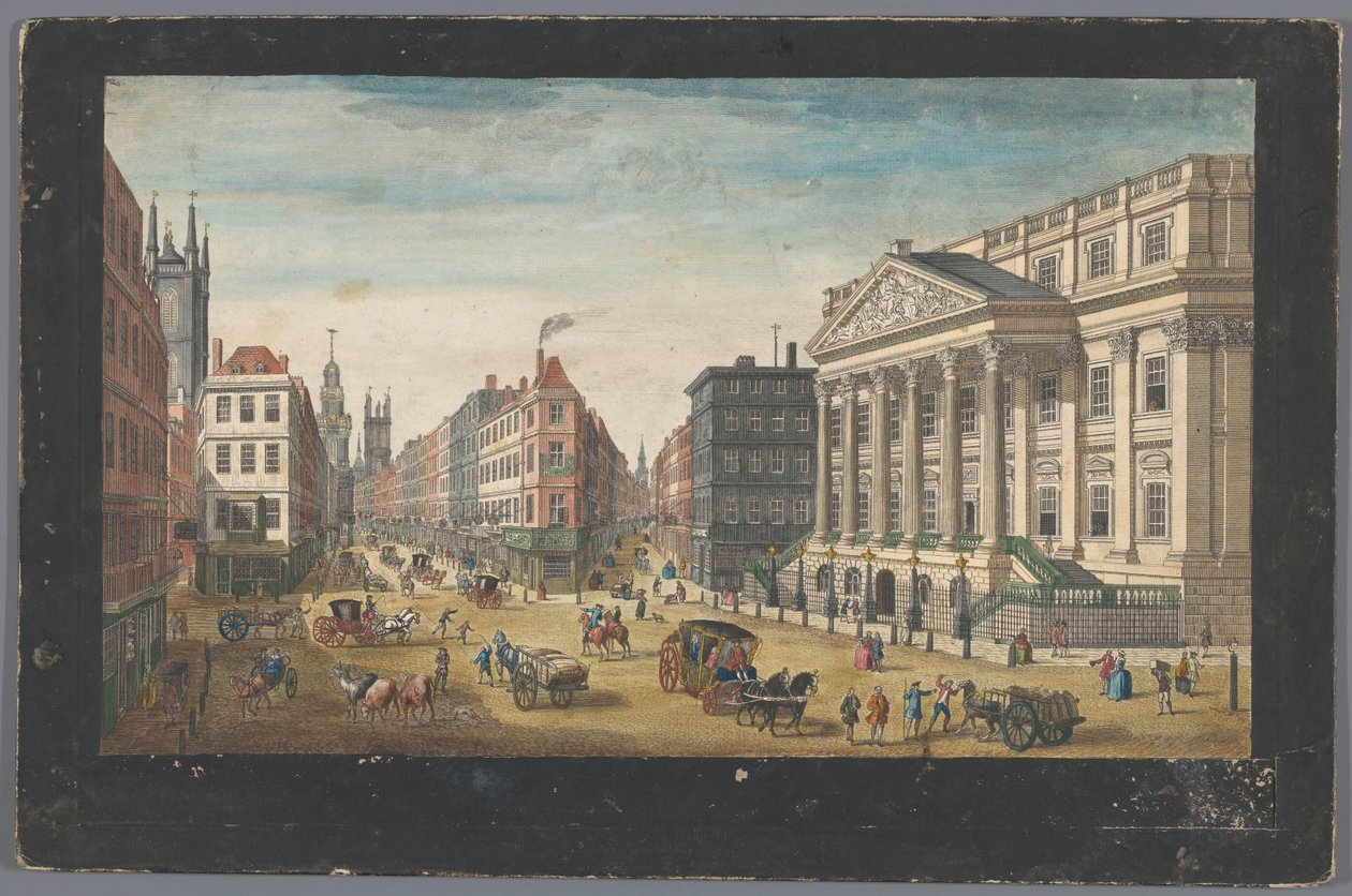 Utsikt över Mansion House i London Utsikt över Mansion House (...) (titel på objekt) London (serietitel) av Robert Sayer
