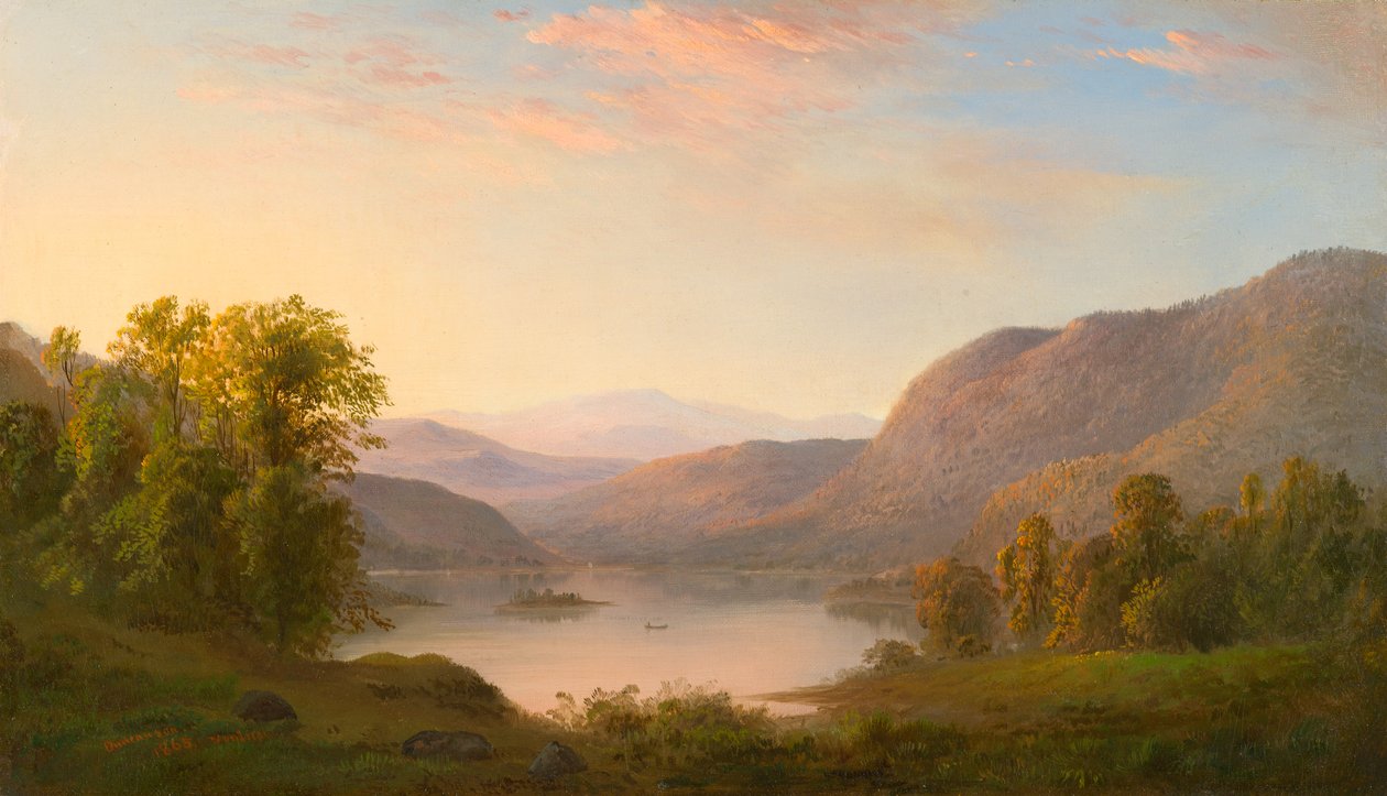 En vy i Laurentian-bergen, nära Québec av Robert Scott Duncanson