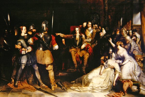 Claverhouse beställer att Morton ska skjutas (olja på duk) av Robert Scott Lauder