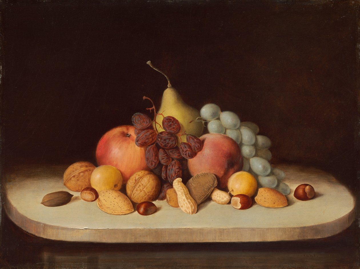 Stilleben med frukt och nötter, 1848. av Robert Seldon Duncanson