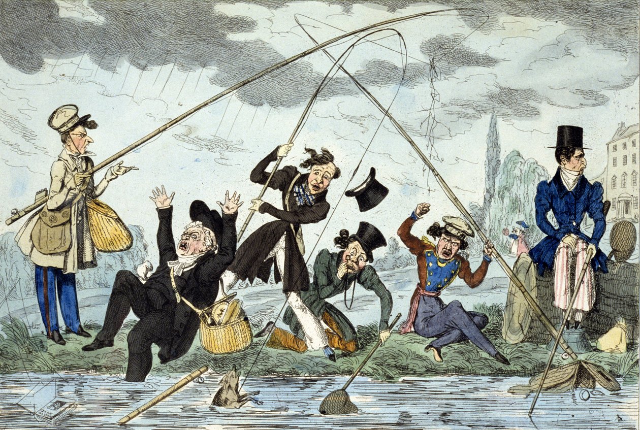 Waltonising eller Green-Land Fisherman, ca 1830 (färggravyr) av Robert Seymour