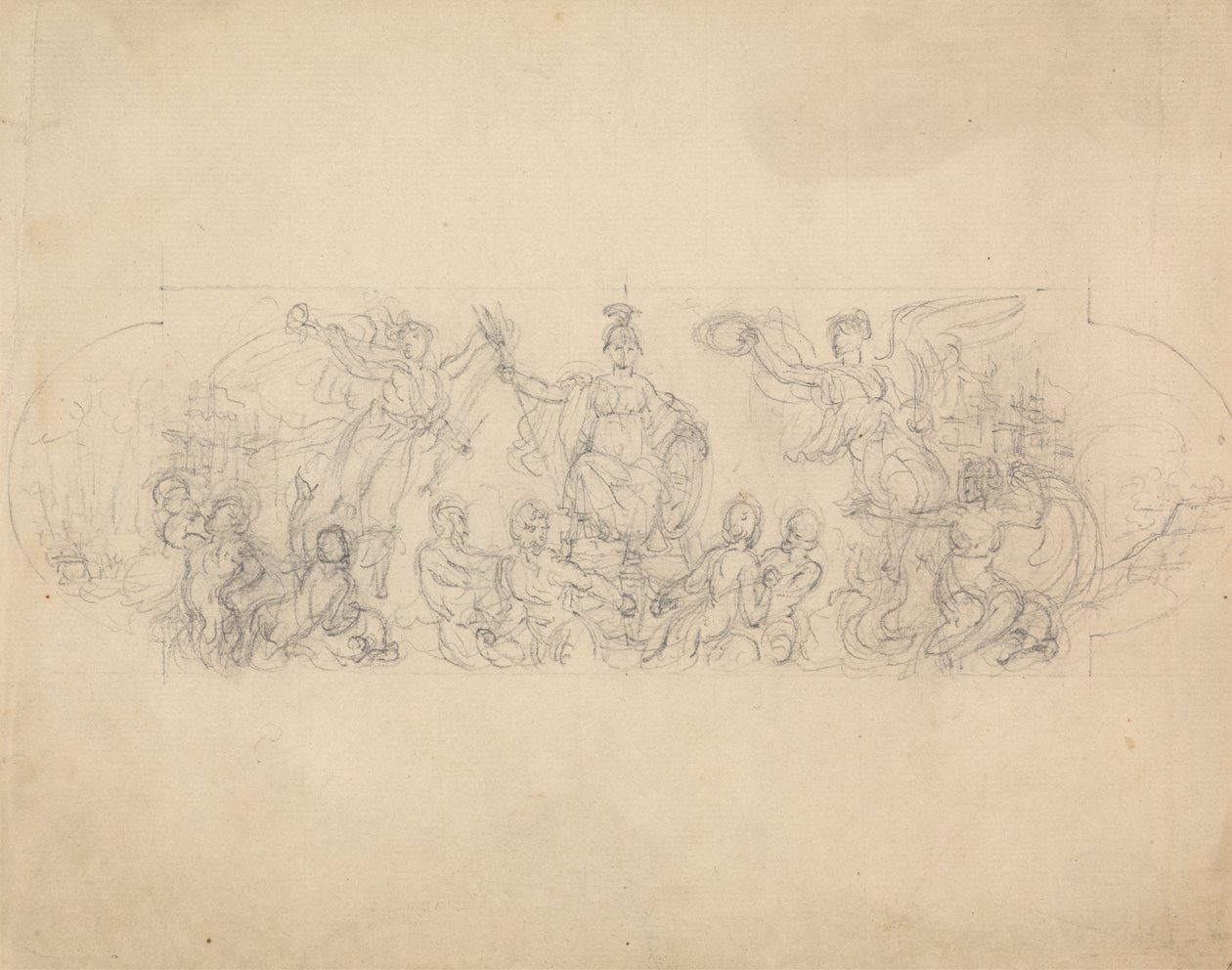 Allegorisk segerskiss av Robert Smirke