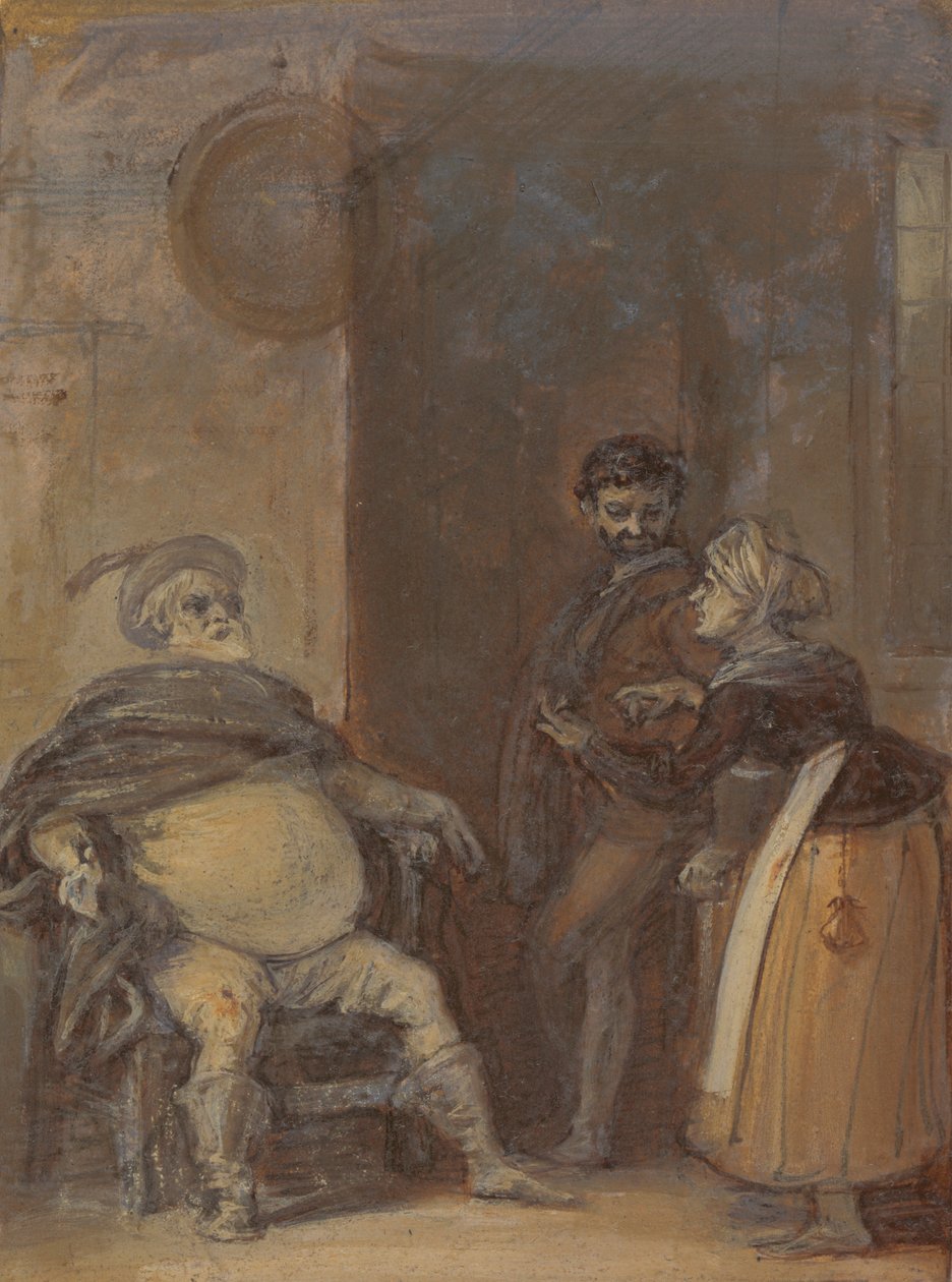 Falstaff med Mistress Quickly och Bardolph av Robert Smirke