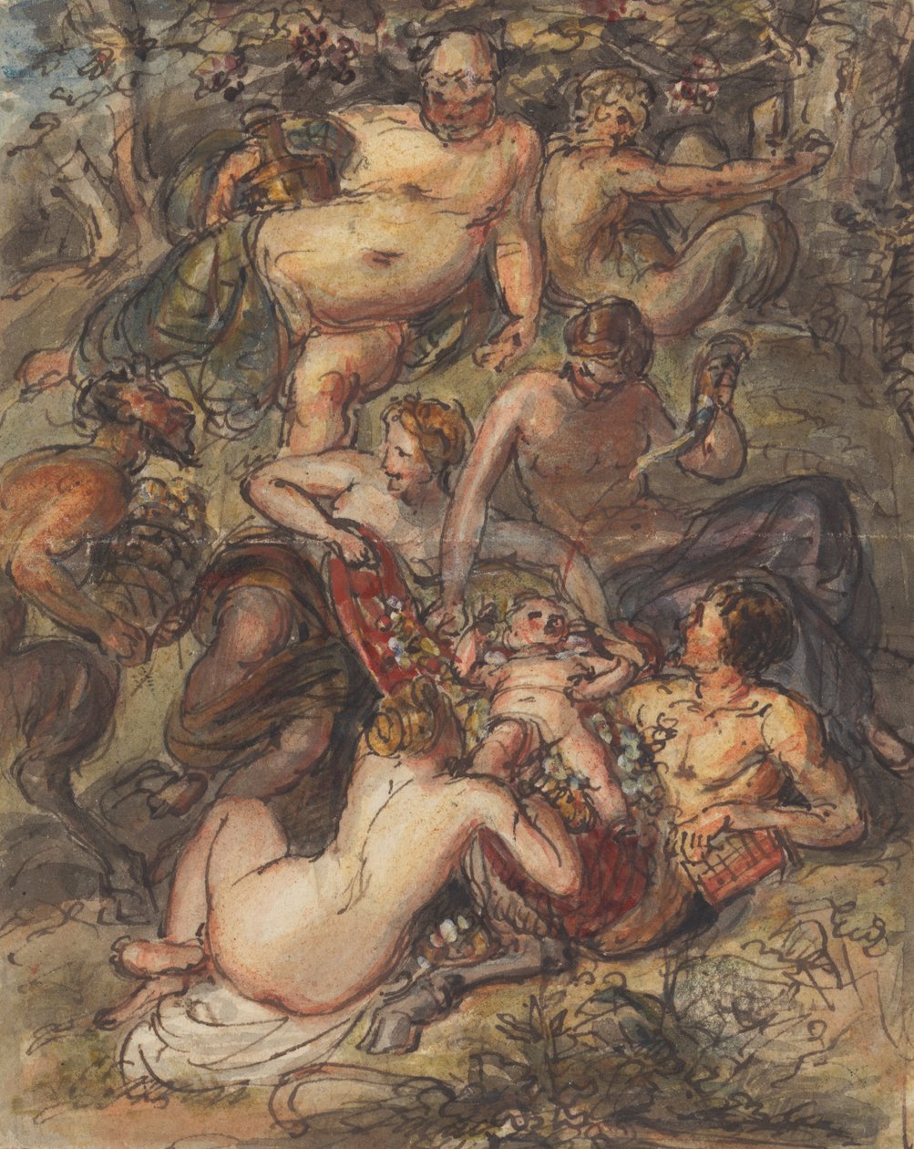 Scen av en Bacchanalia av Robert Smirke