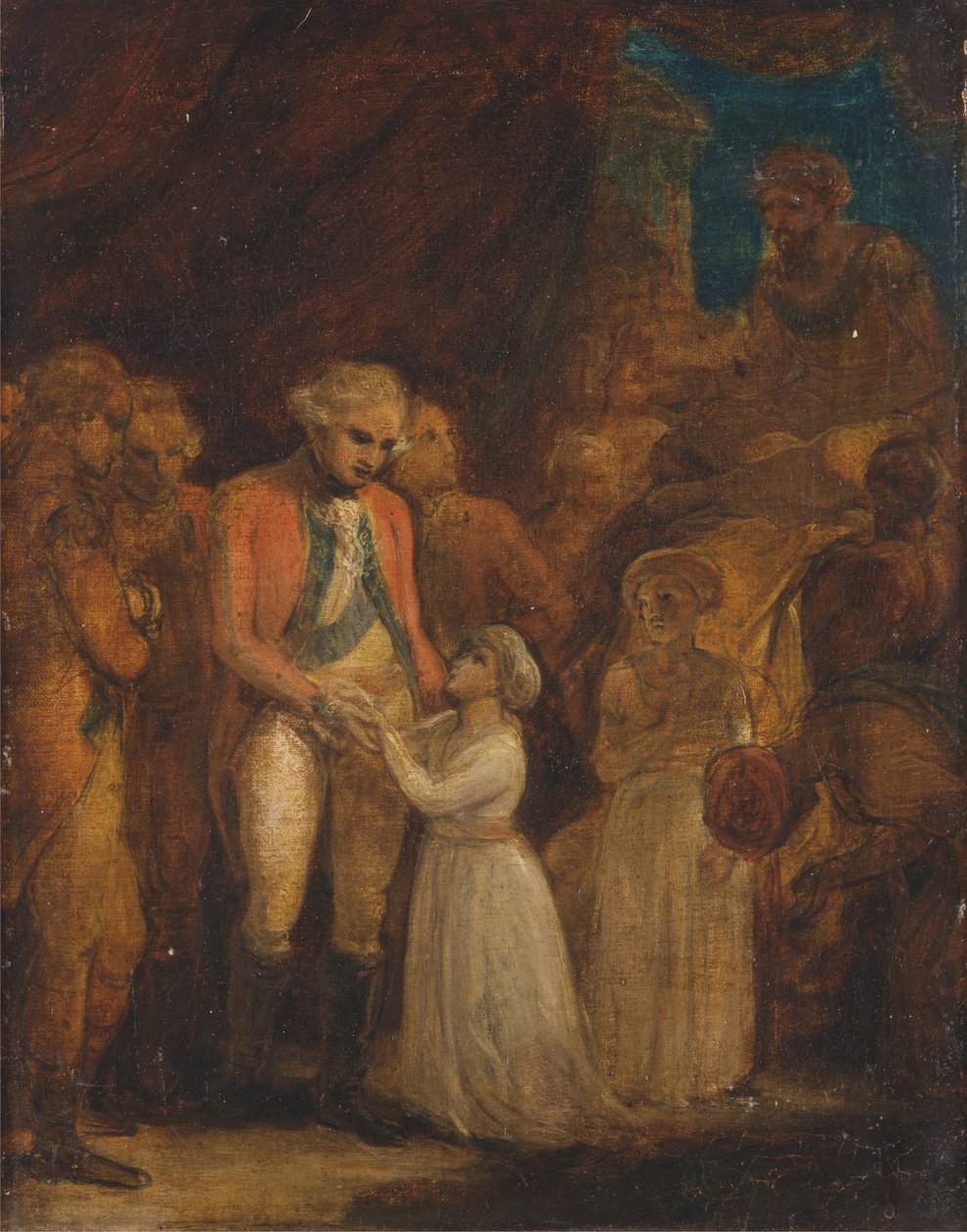 Tipu Sahibs två söner, sultanen av Mysore, överlämnas som gisslan till general Cornwallis av Robert Smirke