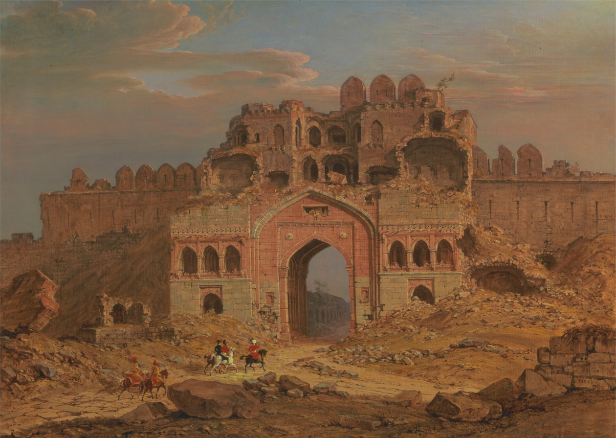 Inuti huvudingången till Purana Qila, Delhi av Robert Smith