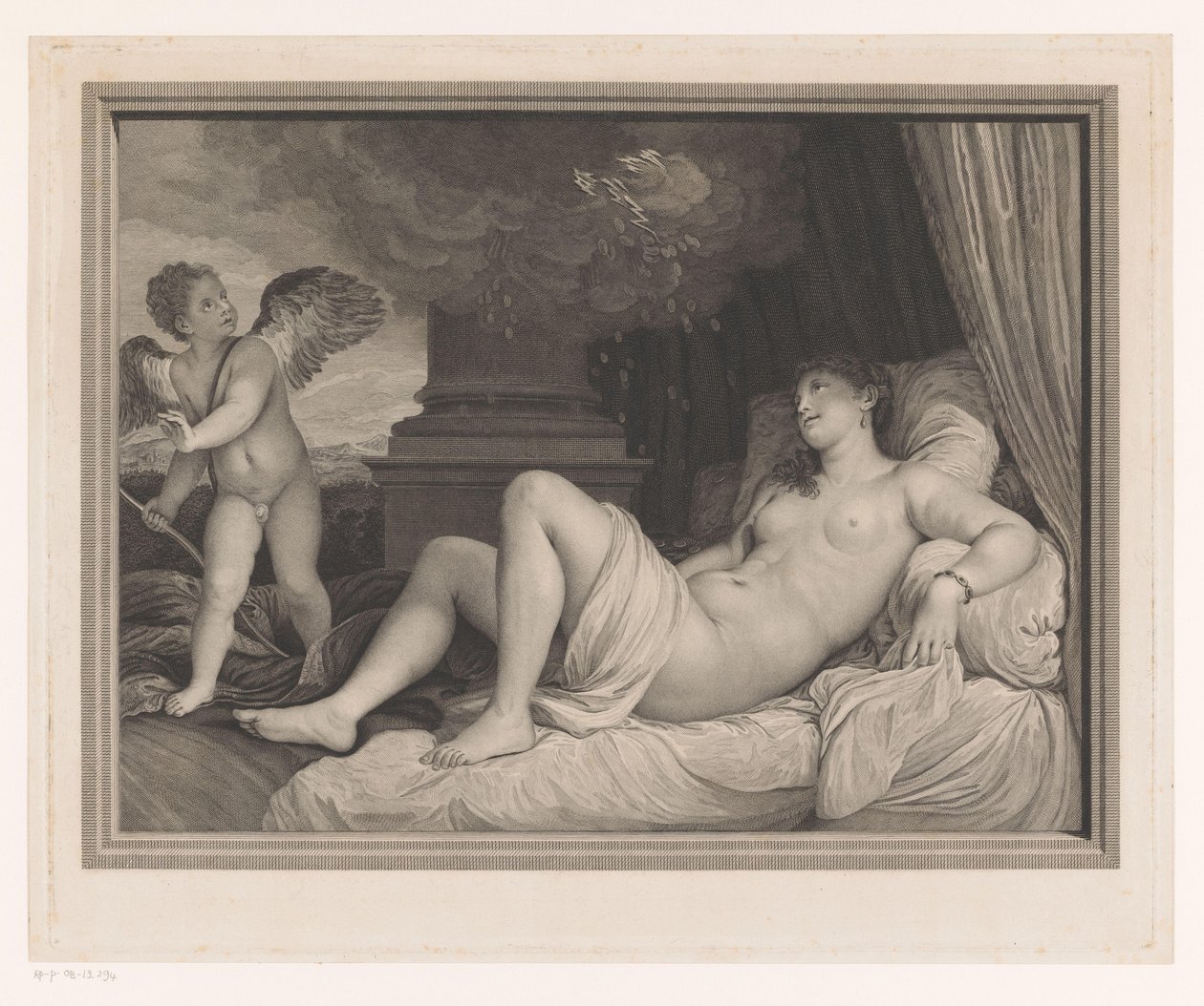 Jupiter framstår som guldregn för Danaë av Robert Strange