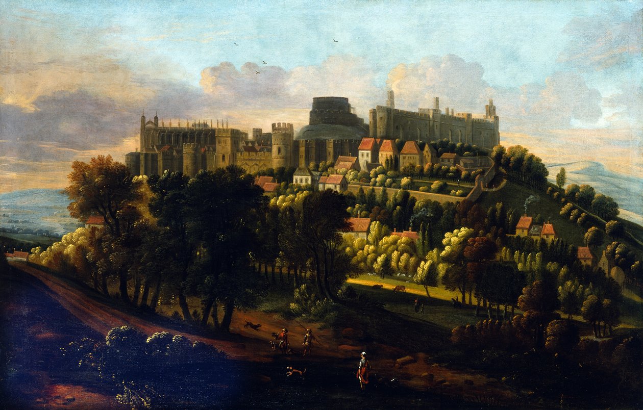 Windsor Castle, ca 1670 (olja på duk) av Robert Streater or Streeter