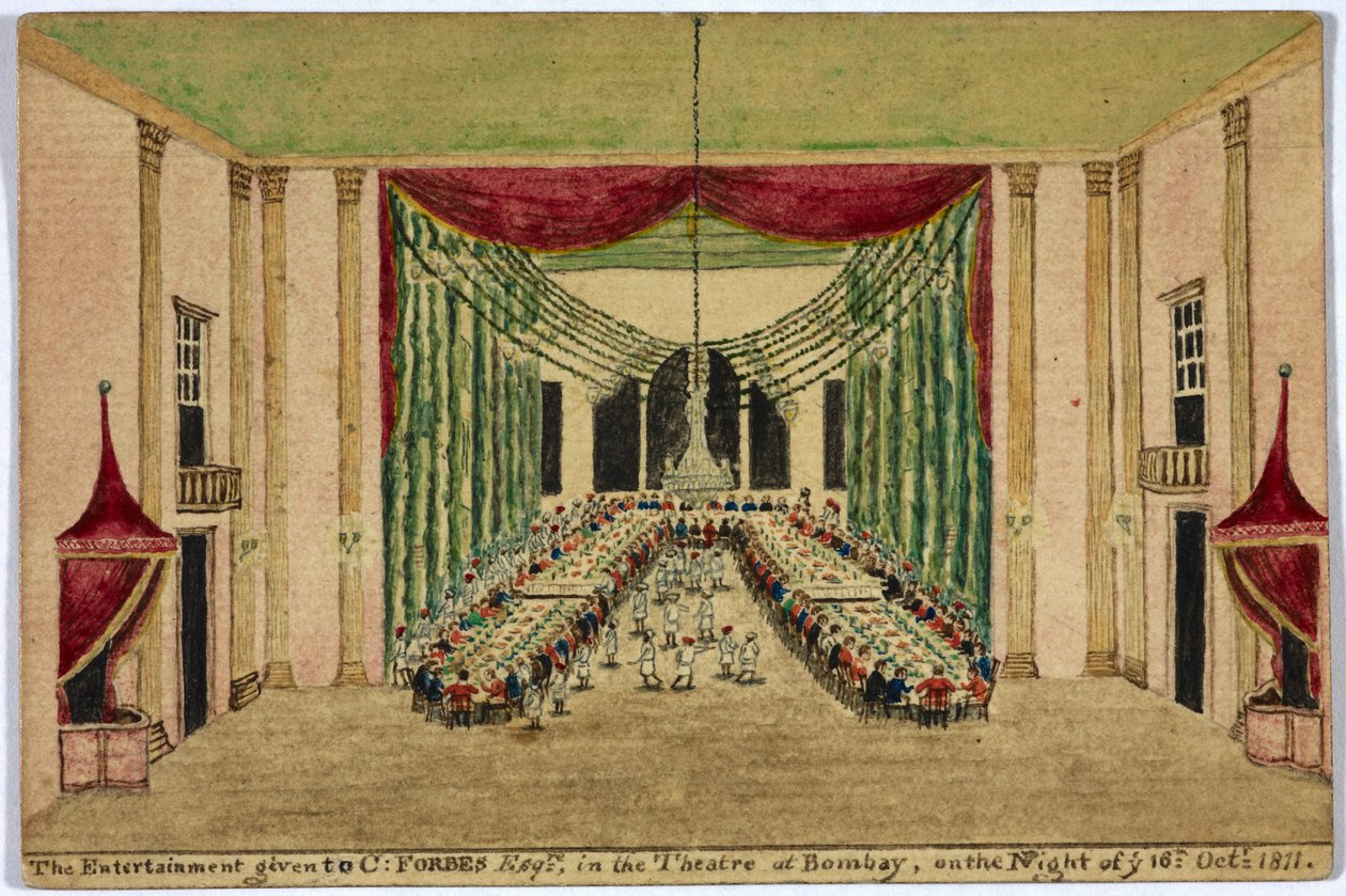 Underhållningen som ges till C. Forbes esquire på teatern i Bombay natten till den 16 oktober 1811. av Robert Temple