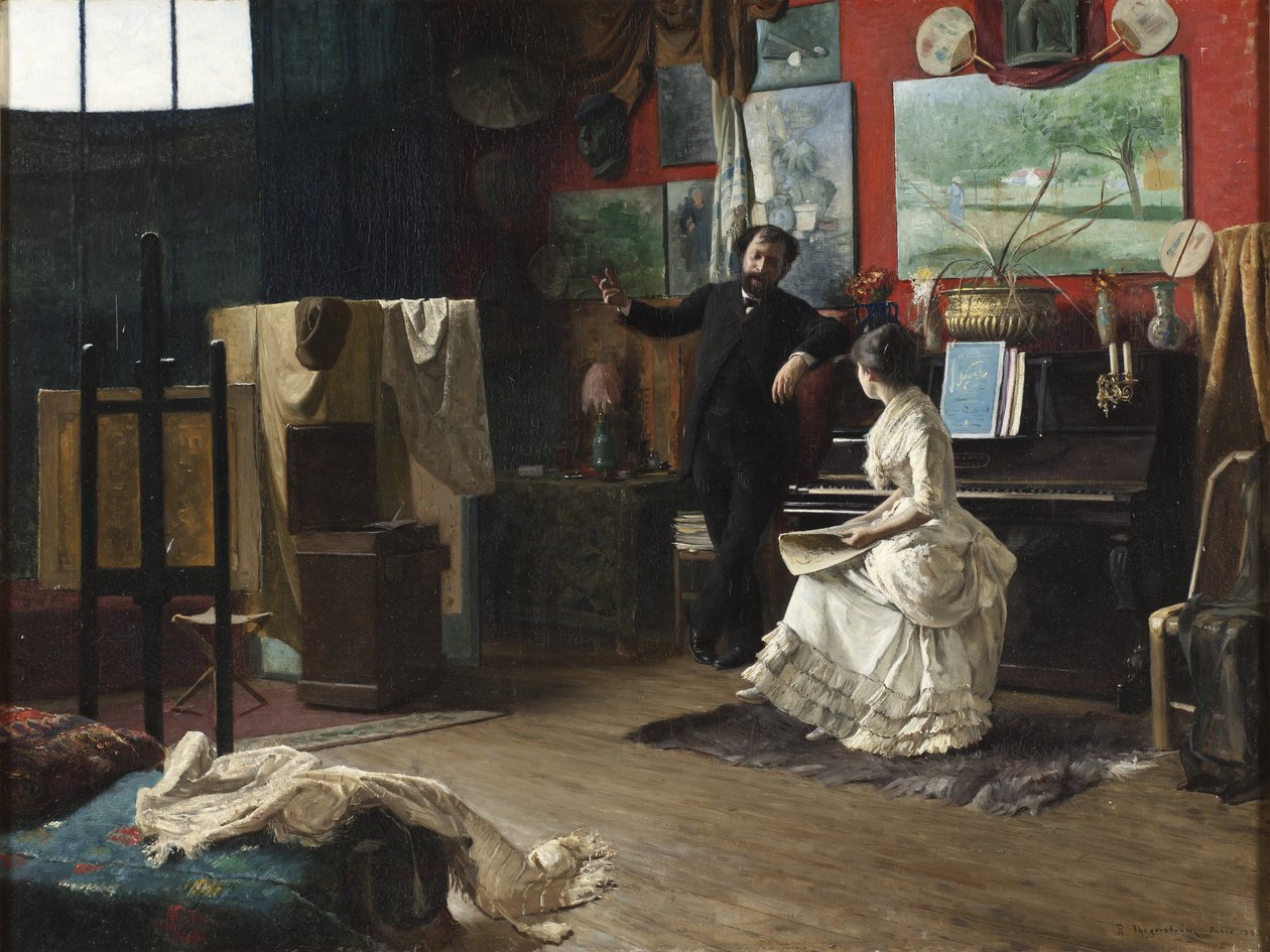 Intermezzo, av Thegerström, Robert (1857-1919). Olja på duk av Robert Thegerstrom