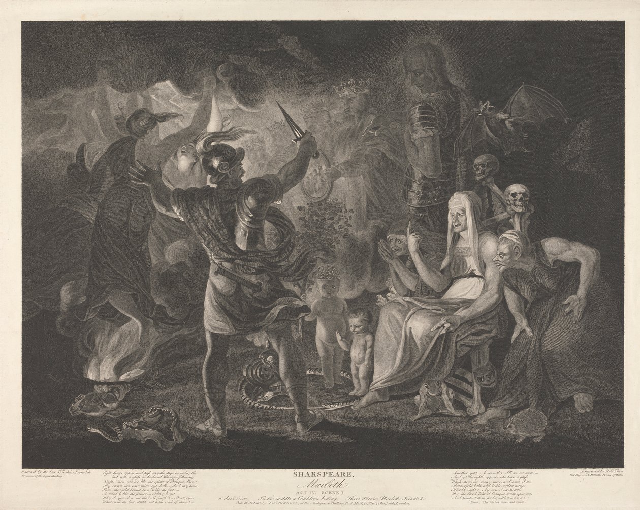 Shakespeare, Macbeth Akt IV, Scen I av Robert Thew