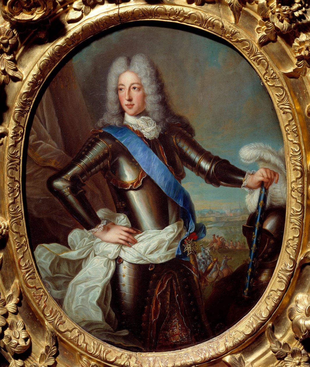 Porträtt av Ludvig II av Bourbon, Prince of Conde (Bourbon-Conde) (Grand Conde) (1621-1686) tidigare känd som Marechal of Berwick Målning av Robert Levrac Tournieres (1667-1752) 1600-talets sön. 0,38x0,31 m Rennes, Musee des Beaux Arts av Robert Tournieres