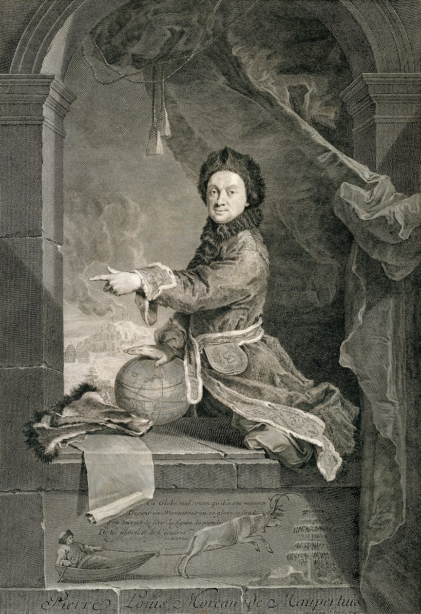 Porträtt av Pierre Louis Moreau de Maupertuis (Saint-Malo av Robert Tournieres