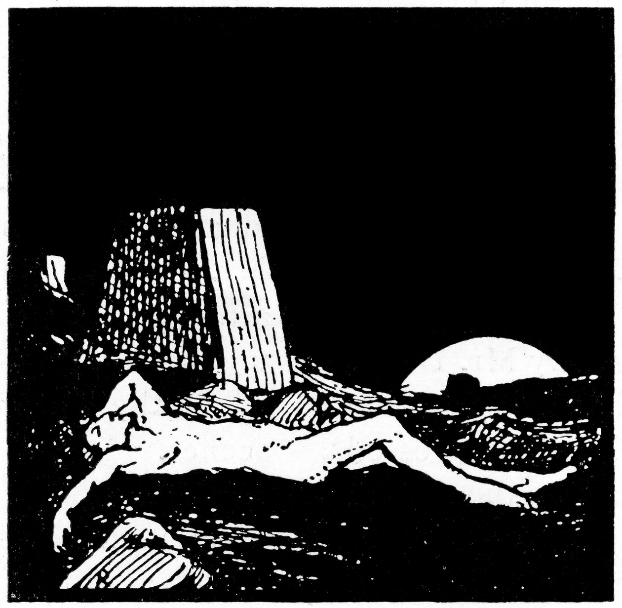 Teckning till Jobs bok, 1913. av Robert Traill Rose