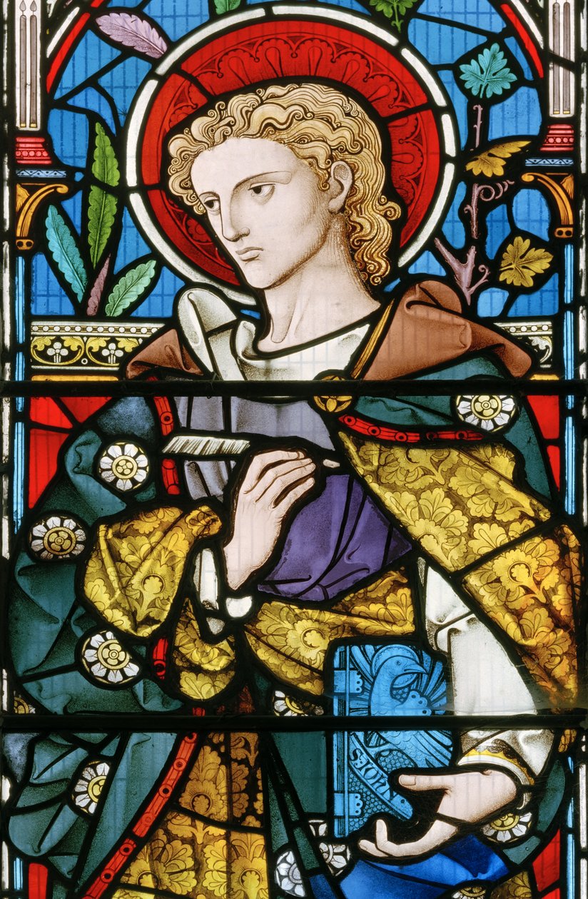 St. John, detalj från The Good Shepherd, 1863 (målat glas) av Robert Turnill Bayne