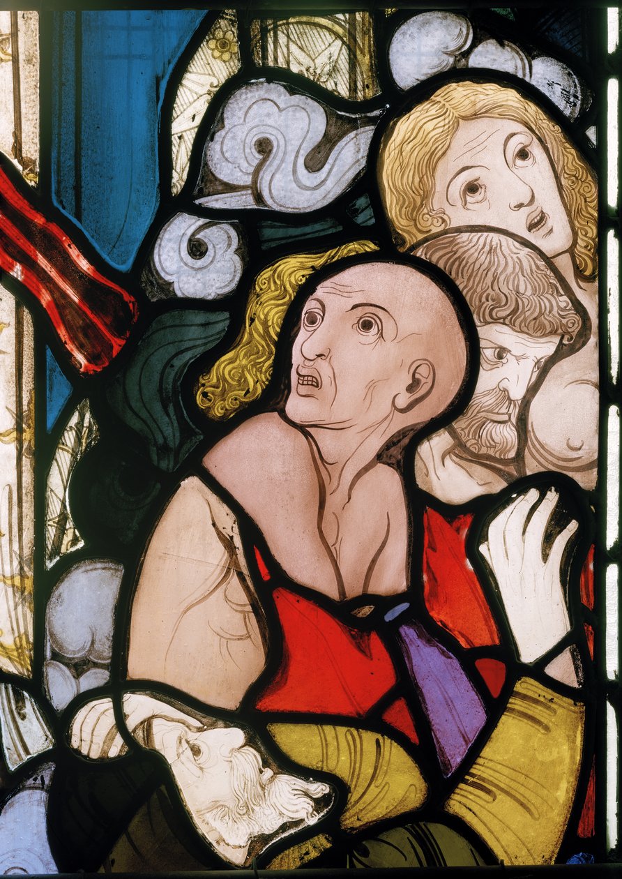Ye Damned, detalj från The Last Judgement, c.1864 (målat glas) av Robert Turnill Bayne